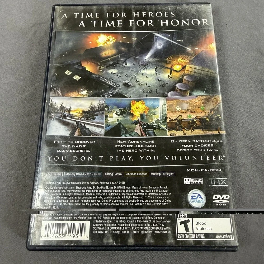 Medal of Honor: European Assault (Sony PlayStation 2, 2005) PS2 Complete CIB